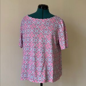 🟢 5/$25 - Talbots | 100% Pima Cotton Short Sleeve Scalloped Neck Tee | Size X